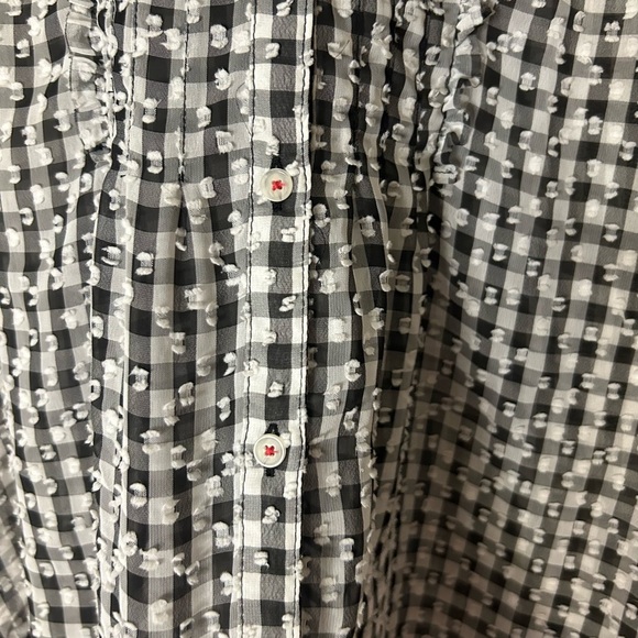 Anthropologie Maeve Black and White Gingham Blouse - Picture 5 of 8